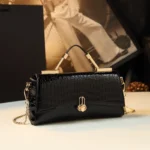 Luxury Brand Genuine Leather Women Handbags Crocodile Pattern Small Shoulder Crossbody - Image 3