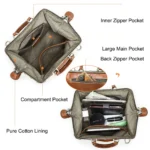 CONTACT'S Genuine Leather Shoulder Bags for Women Luxury Designer Doctor Bags - Image 4