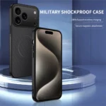 Luxury Ultra Thin Carbon Fbier Magnetic Leather Case for iPhone 18 17 16 15 14 13 - Image 2