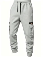 2026 Men's Joggers Pants Loose Drawstring Long Pants Men Zipper Multi-pocket - Image 4