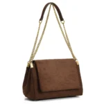 New Women Autumn Winter Suede Shoulder Bag Vintage Tote Bag with Chains Fashion