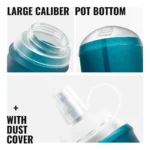WRELS 500ML TPU Soft Folding Travel Water Bottles BPA-Free Collapsible Sports - Image 6