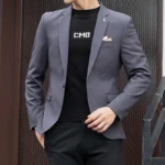 2025 Slim Fit Fashion Suits M-4XL High-Quality British Casual Solid Color  Men All Fit - Image 3