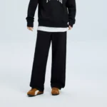 Metersbonwe Men's Fleece Lined Sweatpants Straight Leg Casual Pants Knit - Image 5