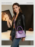 Genuine Leather Woven Handbag For Women 2026 New Light Luxury Women's - Image 4