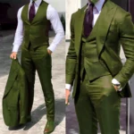 solid color formal business suits Full men's suits Pointed collar Single Breasted