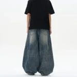 2025 Spring New Men's Jeans Oversized Wide Leg Pants Loose Vintage Patchwork - Image 5