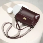 Genuine Leather Top Handle Crossbody Bag for Women Vintage Oil Wax Leather - Image 6