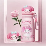 X&W Sanrio 440ML Insulated Straw Water Bottles Cartoon Doll Lid Thermos Cup - Image 2