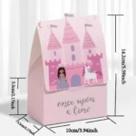 10Pc Cartoon Pink Castle Princess Chocolates Candy Boxes Unicorn Gift Packing - Image 5