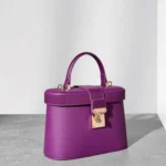 Womens Designer Office Vintage Solid Color Cow Split Leather Casual Tote Handbag