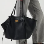 Fashion Large Capacity Trapeze Bag Designer Chic Lock Women Shoulder Bags Luxury Pu Leather - Image 4