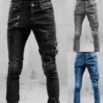 2024 Plus Size Straight Jeans Man Pants Spring Summer Boyfriend Jeans - Image 2
