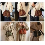 2026 Soft Commuting Crossbody Bags Faux Suede Sewing Hot Sale Bags for Women - Image 5
