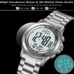 Skmei Mens Led Chronograph Bracelet Watches Luxury Stainless Steel Band 30M - Image 4