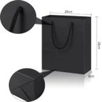 3pcs Black Magnetic Gift Box with Lid Ribbons Paper Bags Shredded - Image 2