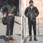 Maden Vintage 14oz Selvedge Raw Denim Jeans Horsehair Leather Patch Straight - Image 3