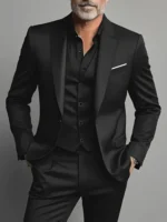 Elegant Men's Suit Sets- Slim Fit Tuxedo Set for Weddings - Image 3