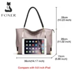 FOXER Brand Stylish Women Cowhide Leather Handbag Female Shoulder Bag Design Luxury - Image 3