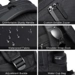 BANGE Lightweight 15.6 inch Laptop Backpack Waterproof USB Charge - Image 5