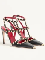 Summer Square Headed Rivet High-heeled Women's Sandals, Fashionable and Sexy Women's - Image 3
