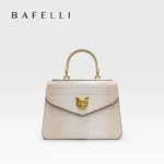 BAFELLI Fashionable Crocodile Pattern Genuine Leather Handbag Features Detachable