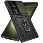 Stand Rotating Slide Camera Lens Military Grade Armor Case For Samsung S25 S24 S23