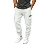 2026 Men's Joggers Pants Loose Drawstring Long Pants Men Zipper