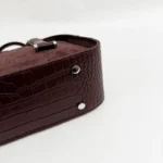 Retro Crocodile Textured Mini Boston Handbags For Women Dual Straps Commuter Shoulder - Image 2