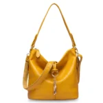 Zency Elegant Women Red Leather Handbag 100% Genuine Leather Lady Hobo Bag