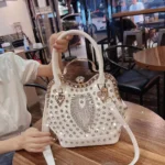 Designer Brand Crossbody Bucket Bag New Fashion Diamond Hand Shoulder