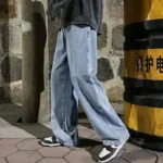 New Streetwear Loose Jeans Men Korean Style Fashion Loose Straight Wide Leg - Image 4