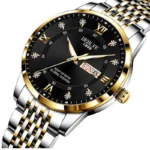 Top Brand Men Watch Solid Strap BusinessDouble Calendar Chinese English - Image 2