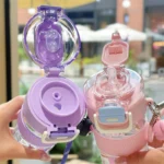 X&W Sanrio Kuromi Straw Cup 520ml Tritan Cartoon Cute Water Cup Portable - Image 3