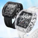 Mark Fairwhale Watch - Transparent Case, Barrel-Shaped Quartz Wristwatch - Image 5
