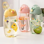 Children's Water Bottle For School Portable Cartoon Dinosaur Sippy Cup