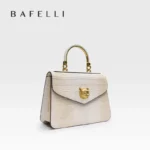 BAFELLI Fashionable Crocodile Pattern Genuine Leather Handbag Features Detachable - Image 2