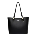 High Quality Brand Solid Color Handbag Soft PU Leather Shoulder Bags for Women Large - Image 6