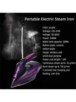 SONAKY 2 In 1 Cordless Steam Iron with Ceramic Soleplate - Image 4