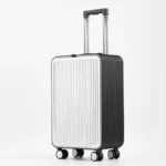 Side open all aluminum travel luggage computer carry-on trollley suitcase