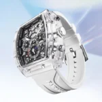 Mark Fairwhale Watch - Transparent Case, Barrel-Shaped Quartz Wristwatch