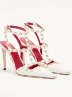 Summer Square Headed Rivet High-heeled Women's Sandals, Fashionable and Sexy Women's - Image 4