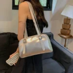 2026 Luxury Designer Handbags Pure Color Causal Bag Big Capacity Pillow Underarm - Image 3