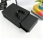 3pcs Black Magnetic Gift Box with Lid Ribbons Paper Bags Shredded - Image 3
