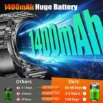 Newly Durable 1400mAh Large Battery Smart Watch Men 1.7" HD Screen IP68K Bracelet - Image 2