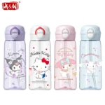 X&W 500ml Sanrio Pop-up Straw Cup Cartoon Kuromi Hello Kitty Plastic