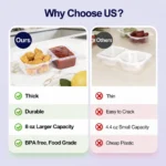 12/24pcs Snack Containers with Lids Thick 8 Oz Small Plastic Snack Boxes - Image 4