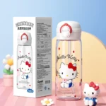 X&W 500ml Sanrio Pop-up Straw Cup Cartoon Kuromi Hello Kitty Plastic - Image 6