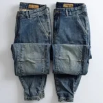 Heavy Men's Patch Micro-elastic Loose Overalls Small Feet Casual Trousers Trendy
