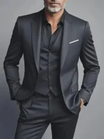 Elegant Men's Suit Sets- Slim Fit Tuxedo Set for Weddings - Image 2